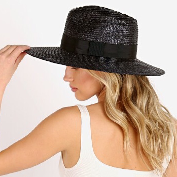Brixton Joanna Black Straw Hat | Poshmark